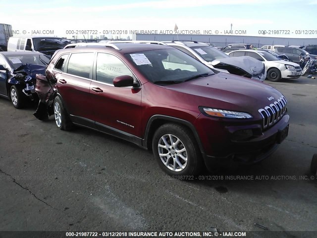 1C4PJMCB0EW230898 - 2014 JEEP CHEROKEE LATITUDE RED photo 1