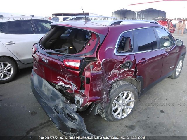 1C4PJMCB0EW230898 - 2014 JEEP CHEROKEE LATITUDE RED photo 6