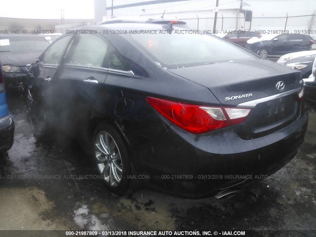 5NPEC4AB6CH475325 - 2012 HYUNDAI SONATA SE/LIMITED BLACK photo 3