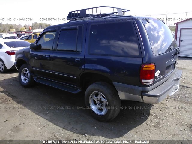 1FMDU73E8YZB18077 - 2000 FORD EXPLORER XLT Dark Blue photo 3