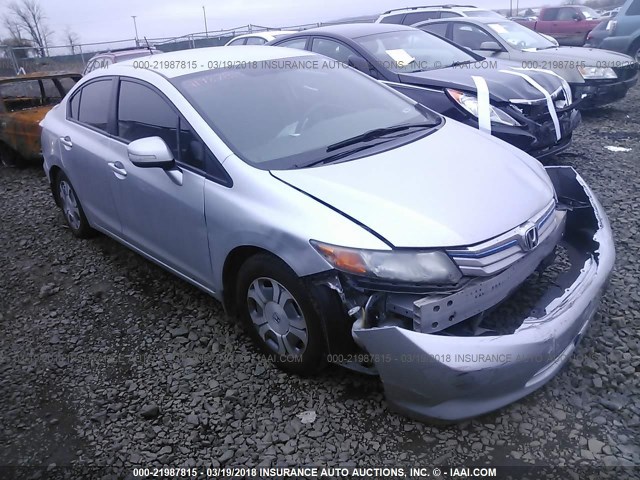 JHMFB4F22CS005566 - 2012 HONDA CIVIC HYBRID SILVER photo 1