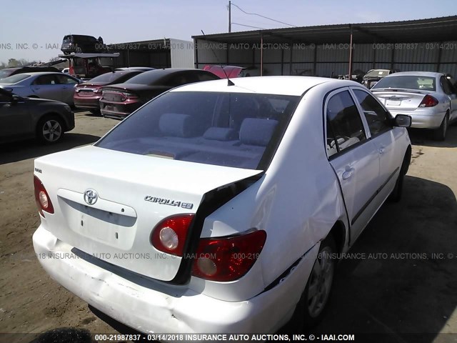 1NXBR32E76Z638011 - 2006 TOYOTA COROLLA CE/LE/S WHITE photo 4