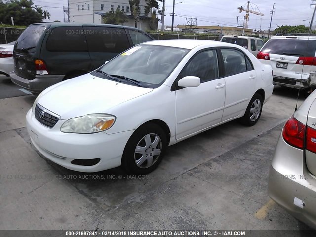 1NXBR32E88Z995667 - 2008 TOYOTA COROLLA CE/LE/S WHITE photo 2