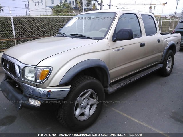 5TEGN92N73Z286897 - 2003 TOYOTA TACOMA DOUBLE CAB PRERUNNER GOLD photo 2