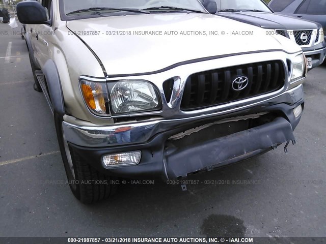 5TEGN92N73Z286897 - 2003 TOYOTA TACOMA DOUBLE CAB PRERUNNER GOLD photo 6