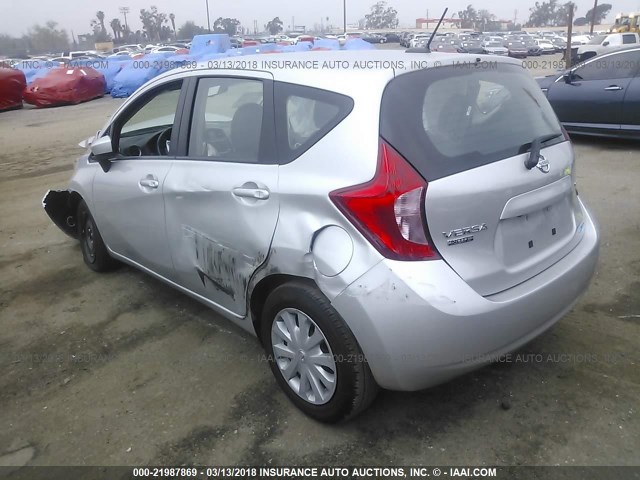 3N1CE2CP6GL395773 - 2016 NISSAN VERSA NOTE S/S PLUS/SV/SL/SR SILVER photo 3