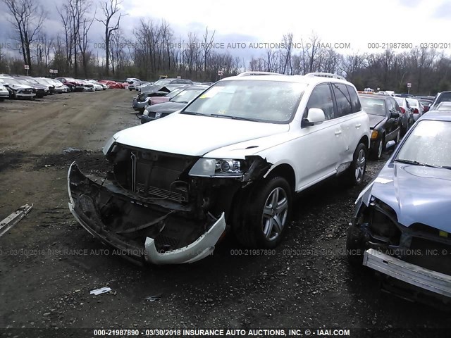 WVGZE77L57D006392 - 2007 VOLKSWAGEN TOUAREG V6 WHITE photo 2