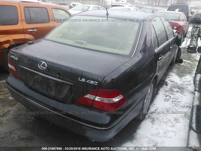 JTHBN36F740169864 - 2004 LEXUS LS 430 BLACK photo 4