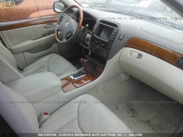 JTHBN36F740169864 - 2004 LEXUS LS 430 BLACK photo 5