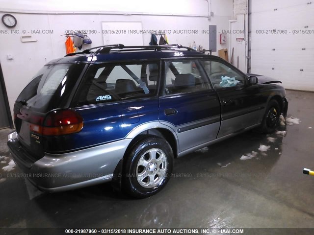 4S3BG6854W7645130 - 1998 SUBARU LEGACY 30TH ANN OUTBACK/LTD/SPT BLUE photo 4