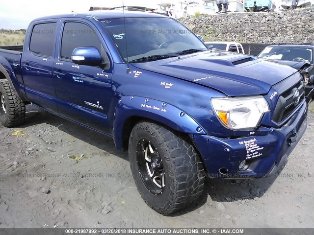 5TFMU4FN4EX023747 - 2014 TOYOTA TACOMA DOUBLE CAB LONG BED BLUE photo 6