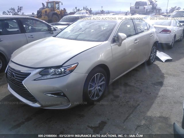 JTHBW1GG3G2121053 - 2016 LEXUS ES 300H GOLD photo 2