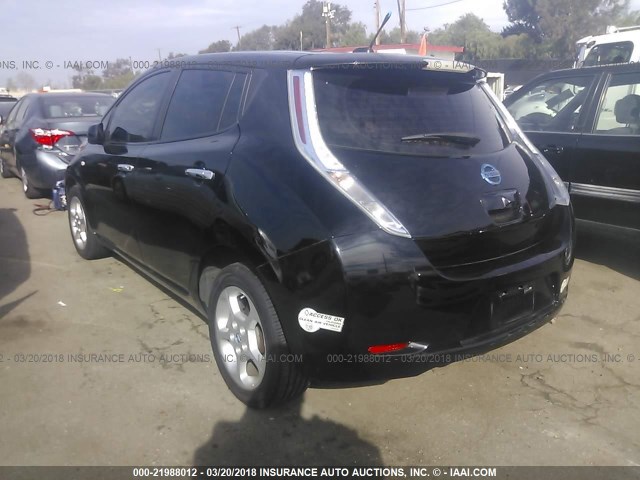 JN1AZ0CP7BT002206 - 2011 NISSAN LEAF SV/SL BLACK photo 3