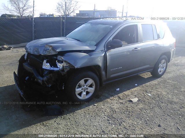 1C4NJCBA7DD194695 - 2013 JEEP COMPASS SPORT GRAY photo 2