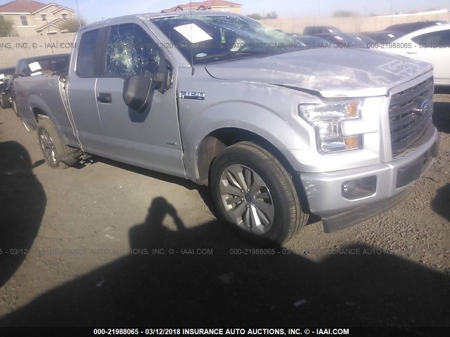 1FTEX1CP0HKE20728 - 2017 FORD F150 SUPER CAB SILVER photo 1