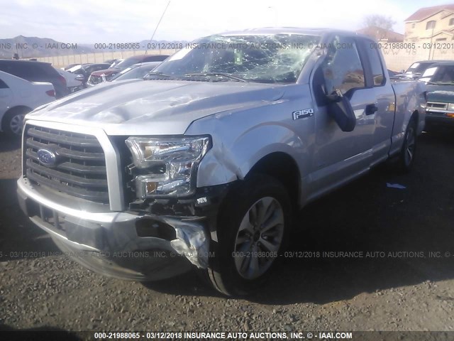 1FTEX1CP0HKE20728 - 2017 FORD F150 SUPER CAB SILVER photo 2