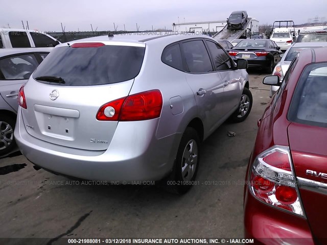 JN8AS58V09W179912 - 2009 NISSAN ROGUE S/SL SILVER photo 4