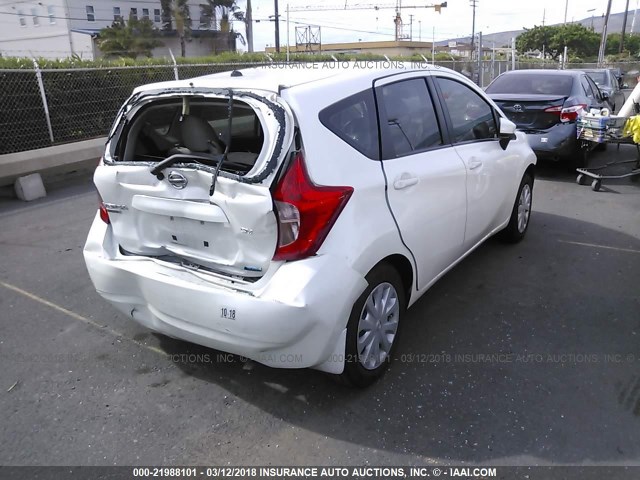 3N1CE2CP3FL350563 - 2015 NISSAN VERSA NOTE S/S PLUS/SV/SL/SR WHITE photo 4