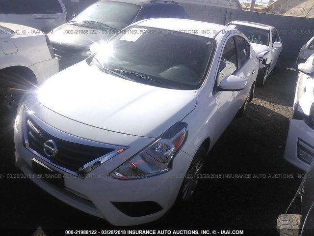 3N1CN7AP2FL923839 - 2015 NISSAN VERSA S/S PLUS/SV/SL WHITE photo 2