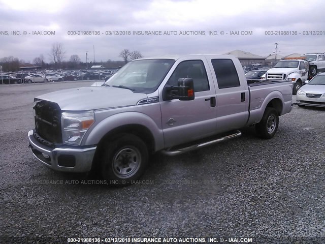 1FT7W2AT7BEB36018 - 2011 FORD F250 SUPER DUTY SILVER photo 2
