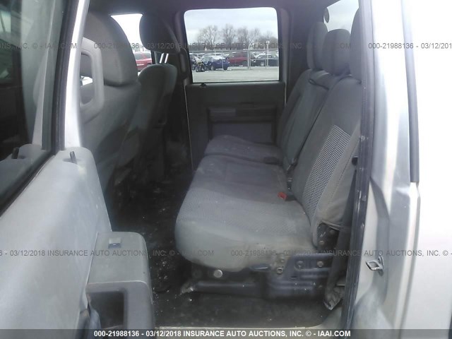 1FT7W2AT7BEB36018 - 2011 FORD F250 SUPER DUTY SILVER photo 8