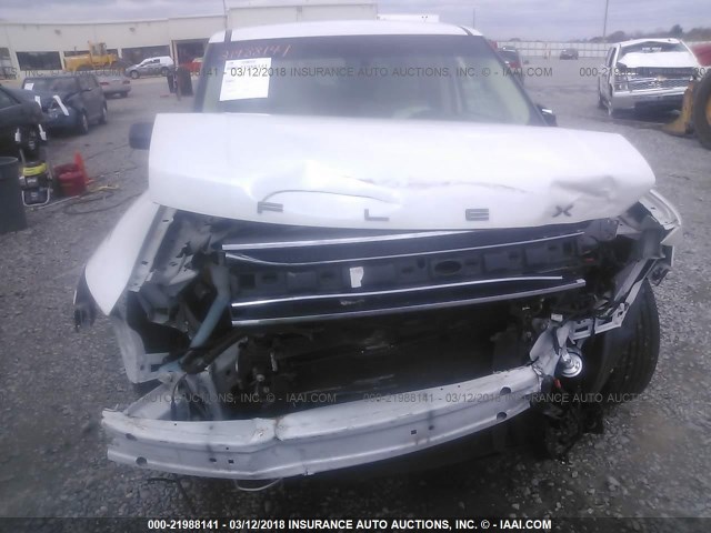 2FMGK5C85FBA11716 - 2015 FORD FLEX SEL WHITE photo 6