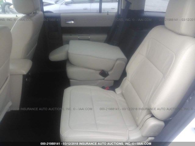 2FMGK5C85FBA11716 - 2015 FORD FLEX SEL WHITE photo 8