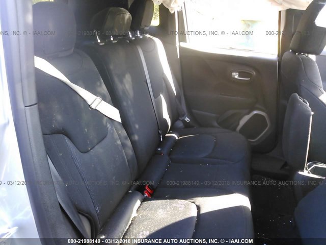 ZACCJBAB7HPG30058 - 2017 JEEP RENEGADE SPORT Արծաթագույն լուսանկար 8