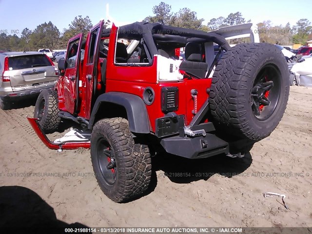 1C4HJWDG4CL114516 - 2012 JEEP WRANGLER UNLIMITE SPORT RED photo 3