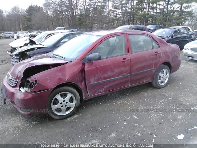 2T1BR32E78C888577 - 2008 TOYOTA COROLLA CE/LE/S RED photo 2