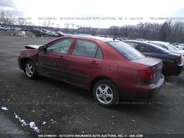 2T1BR32E78C888577 - 2008 TOYOTA COROLLA CE/LE/S RED photo 3