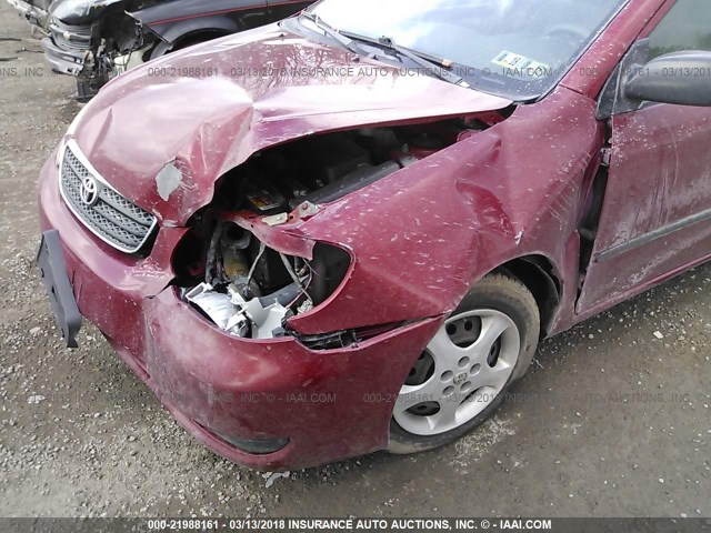 2T1BR32E78C888577 - 2008 TOYOTA COROLLA CE/LE/S RED photo 6