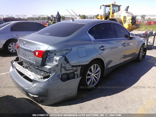 JN1EV7AP5GM304281 - 2016 INFINITI Q50 PREMIUM/SPORT GRAY photo 4