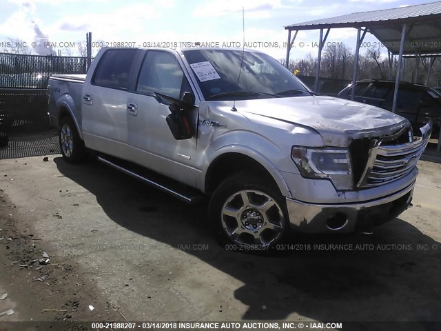 1FTFW1ET7DFB35237 - 2013 FORD F150 SUPERCREW SILVER photo 1