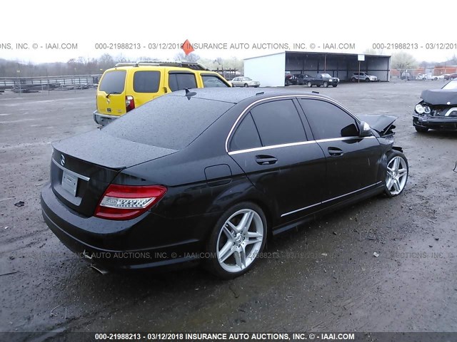 WDDGF56X69R047756 - 2009 MERCEDES-BENZ C 350 BLACK photo 4