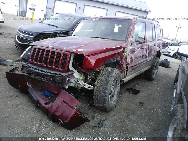 1J8HG48N66C230549 - 2006 JEEP COMMANDER RED photo 2
