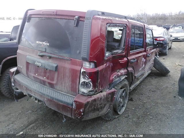 1J8HG48N66C230549 - 2006 JEEP COMMANDER RED photo 4