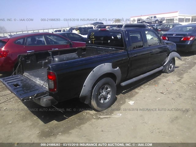 1N6ED29X22C346880 - 2002 NISSAN FRONTIER CREW CAB XE/CREW CAB SE BLACK photo 4