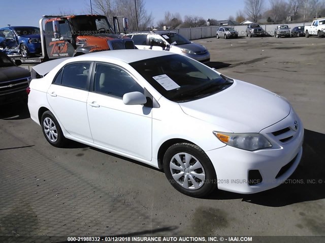 2T1BU4EE0BC562501 - 2011 TOYOTA COROLLA S/LE WHITE photo 1