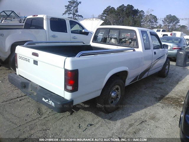 1B7GL23X6TS566571 - 1996 DODGE DAKOTA WHITE photo 4