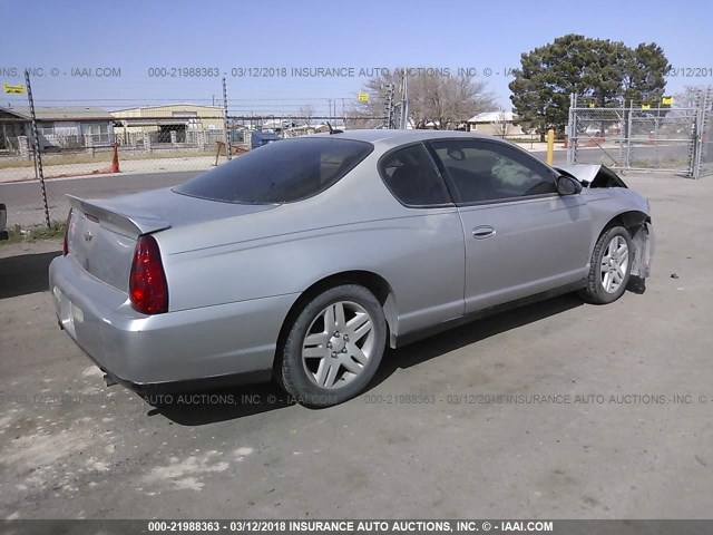 2G1WN151569321347 - 2006 CHEVROLET MONTE CARLO LTZ SILVER photo 4