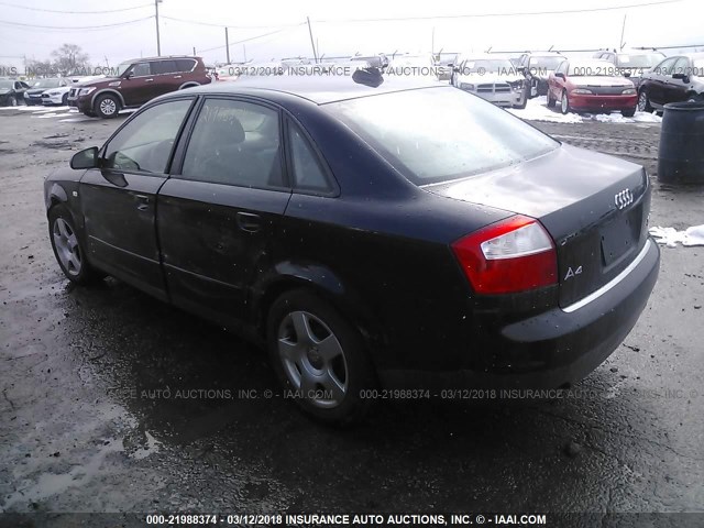 WAULC68E74A026860 - 2004 AUDI A4 1.8T QUATTRO BLACK photo 3