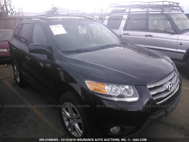 5XYZKDAG5CG103563 - 2012 HYUNDAI SANTA FE LIMITED BLACK photo 1