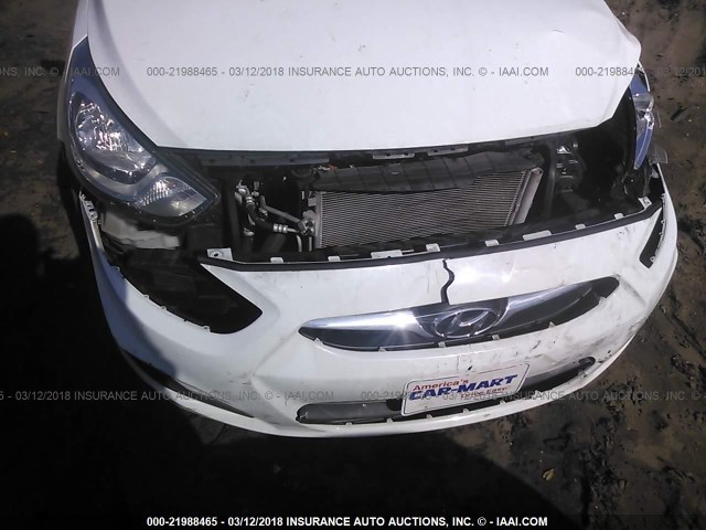 KMHCT4AE4DU516801 - 2013 HYUNDAI ACCENT GLS/GS WHITE photo 6