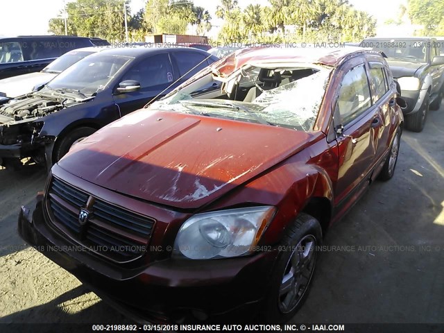 1B3HB48B48D779662 - 2008 DODGE CALIBER SXT ORANGE photo 2