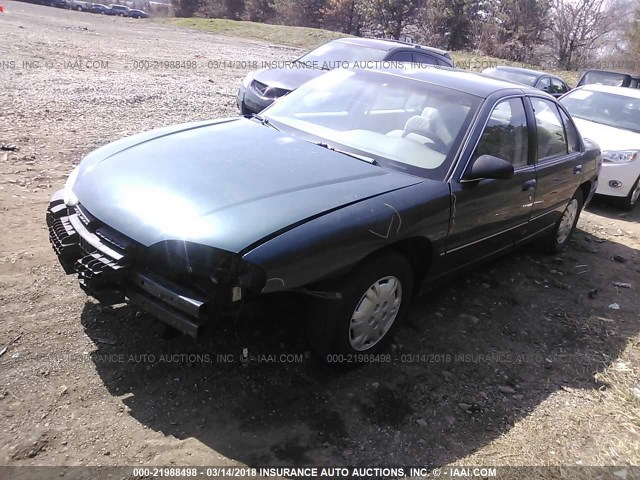 2G1WL52M9T9163442 - 1996 CHEVROLET LUMINA GREEN photo 2