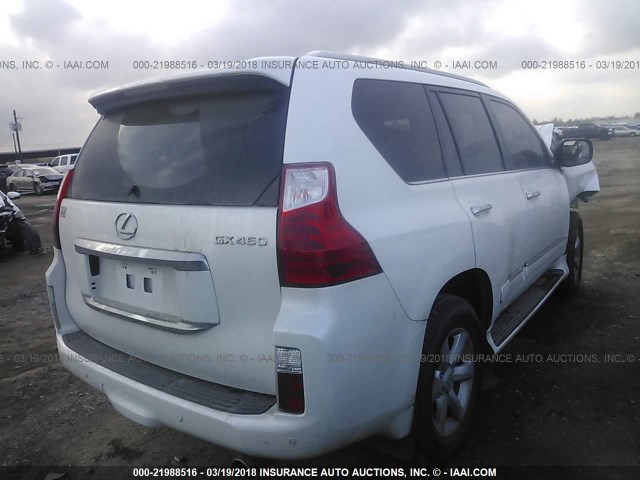 JTJBM7FX3C5046601 - 2012 LEXUS GX WHITE photo 4