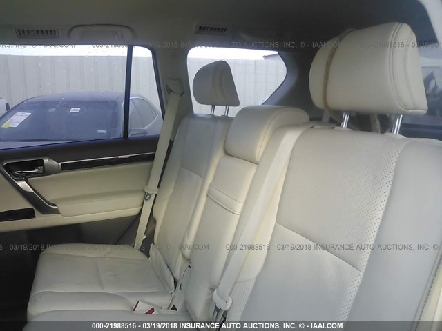 JTJBM7FX3C5046601 - 2012 LEXUS GX WHITE photo 8