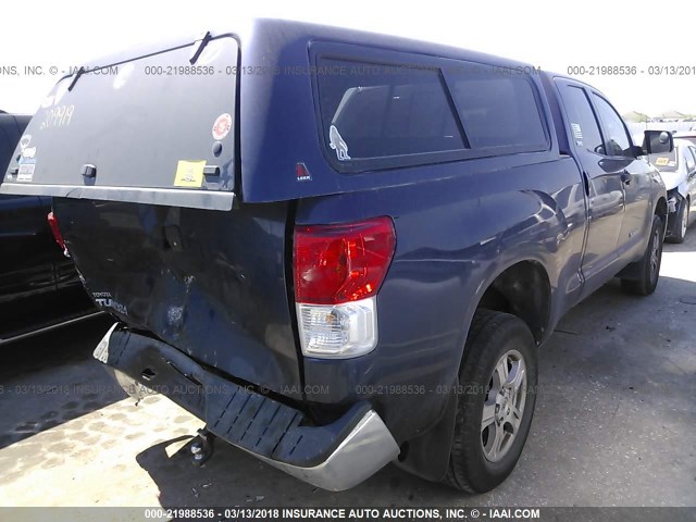 5TFRM5F1XDX056419 - 2013 TOYOTA TUNDRA DOUBLE CAB SR5 BLUE photo 4