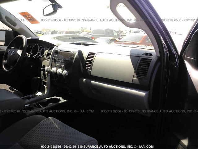 5TFRM5F1XDX056419 - 2013 TOYOTA TUNDRA DOUBLE CAB SR5 BLUE photo 5